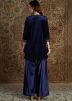 Blue Readymade Velvet Tunic & Palazoo