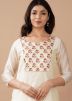 White Hand Block Printed Kurta & Pant