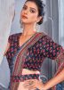 Readymade Blue Indo Western Sequinned Dhoti & Top