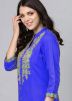 Blue Reyon Readymade Kurta & Palazzo