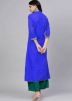 Blue Reyon Readymade Kurta & Palazzo