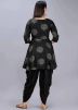 Black Peplum Style Kurti With Dhoti