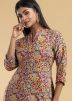 Multicolor Reyon Kurta Set In Printed