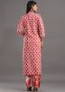 Pink Cotton Printed Kurta Set