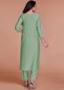 Readymade Green Woven Kurta Set