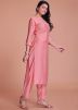 Pink Viscose Woven Kurta Set