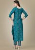 Teal Green Printed Pant Kurta Set