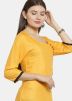 Yellow Readymade Plain Kurta Set