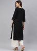 Readymade Black Rayon Kurta Set