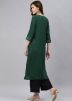 Green Readymade Laced Palazzo Set