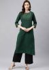 Green Readymade Laced Palazzo Set