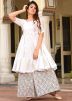 Readymade White Digital Printed Palazzo Set