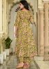 Yellow Digital Floral Print Kurta & Palazzo Set