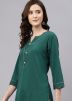 Green Readymade Laced Kurta & Palazzo