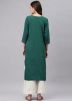 Green Readymade Laced Kurta & Palazzo