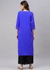 Readymade Blue Laced Kurta Set