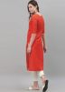 Red Embroidered Readymade Kurta Set