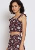 Maroon Floral Printed Skirt Set