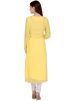 Yellow Embroidered Kurta Set In Georgette