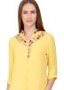 Yellow Thread Embroidered Kurta Set