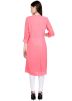 Pink Slit Style Kurta Set In Georgette