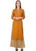 Yellow Embroidered Kurta Set In Georgette