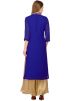 Blue Embroidered Slit Style Kurta Set