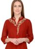 Red Embroidered Kurta & Palazzo Set