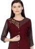 Maroon Embroidered Kurta & Palazzo