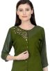 Green Embroidered Kurta Set