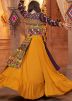 Yellow Embroidered Navratri Skirt Set With Jacket