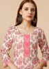 Cream Digital Printed Kurta Set In Cotton