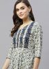 Readymade White Floral Printed Kurta Set