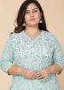 Readymade Green Floral Printed Kurta Set