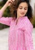 Pink Printed Cotton Kurta Set