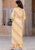 Readymade Yellow Printed Kurta Set