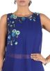 Blue Georgette Asymmetric Tunic With Palazzo 