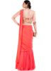 Pink Heavily Embroidered Saree Style Gown