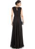 Black Sleeveless Georgette & Net Designer Gown