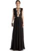 Black Sleeveless Georgette & Net Designer Gown