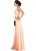 Peach Georgette Net Designer Gown