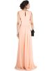 Peach Georgette Net Designer Gown