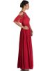 Red Georgette Designer Pleated Gown 