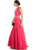 Pink Georgette Net Designer Gown