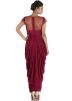 Maroon Georgette Dhoti Style Gown