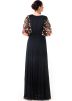 Black Hand Embroidered Georgette Cape Style Gown