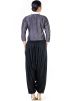 Grey Silk Shirt With Black Harrem Pant