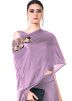 Light Purple Satin Skirt With Asymmetric Cape