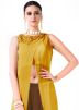 Mustard Yellow Crop Top With Palazzo