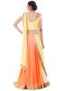 Yellow & Orange Saree Style Indo Western Gown 